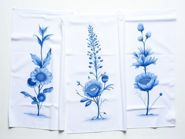 Traditioneel Delfts blauw servies met handgeschilderde patronen